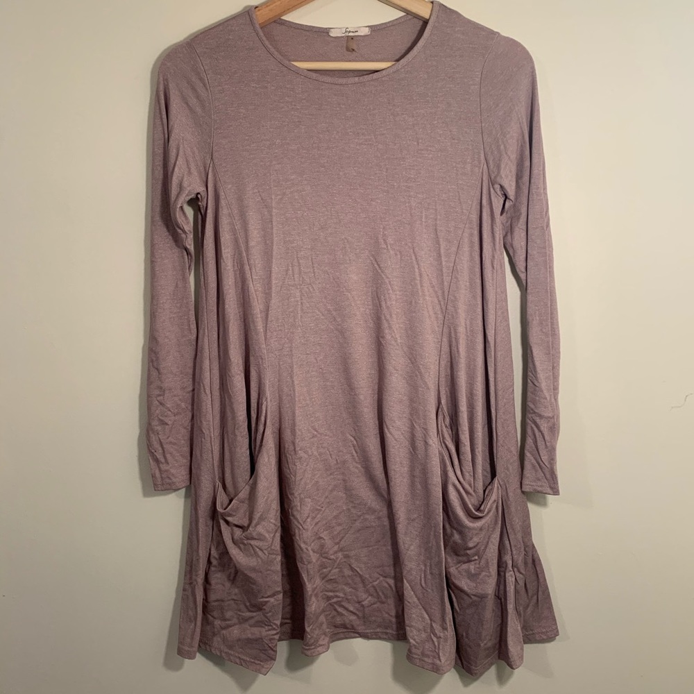 Soprano Long Sleeve Shirt Dress